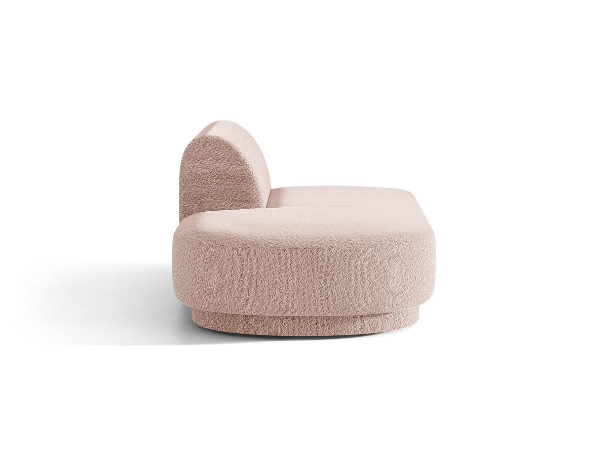 Modulares Sofa Miley von Micadoni, offener Zweisitzer links in Dunkelbeige mit Bluvel-Stoffbezug und schwarzen Kunststoffbeinen.