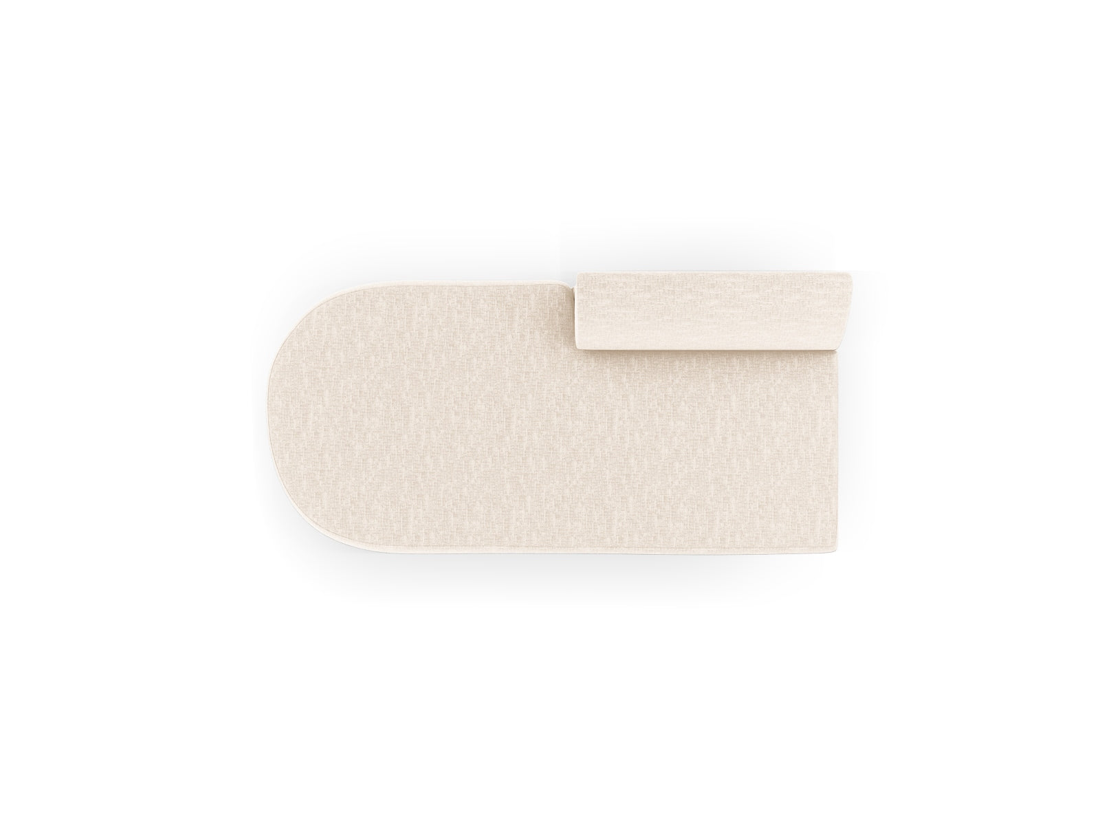 Miley Sitting Module Open links 2 Sitzer in Light Beige präsentiert im Onlineshop von KAQTU Design AG. Modulares Sofa ist von Micadoni