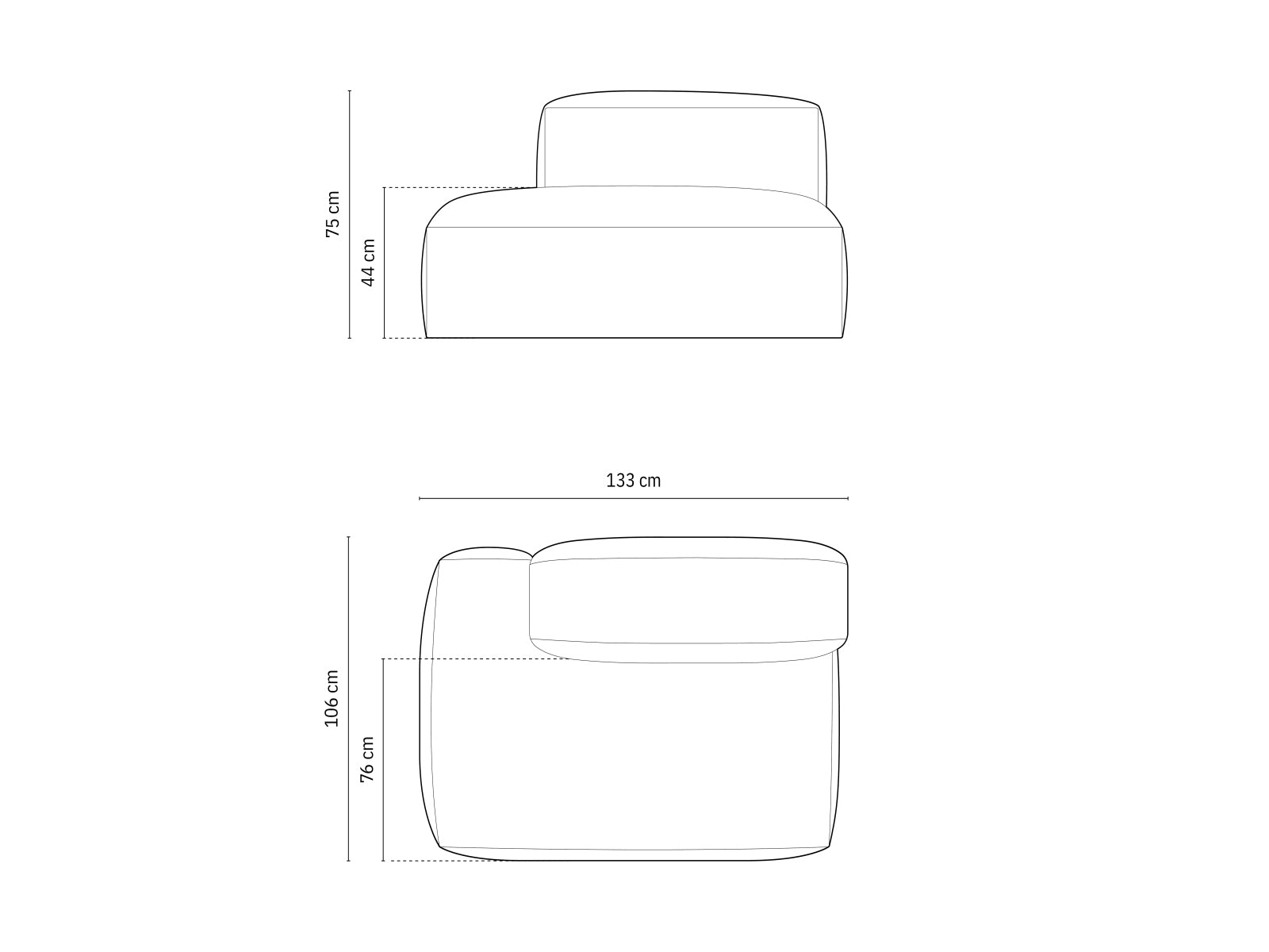 Martina Sofa links 2 Sitzer in Light Grey präsentiert im Onlineshop von KAQTU Design AG. L-Sofa links ist von Micadoni