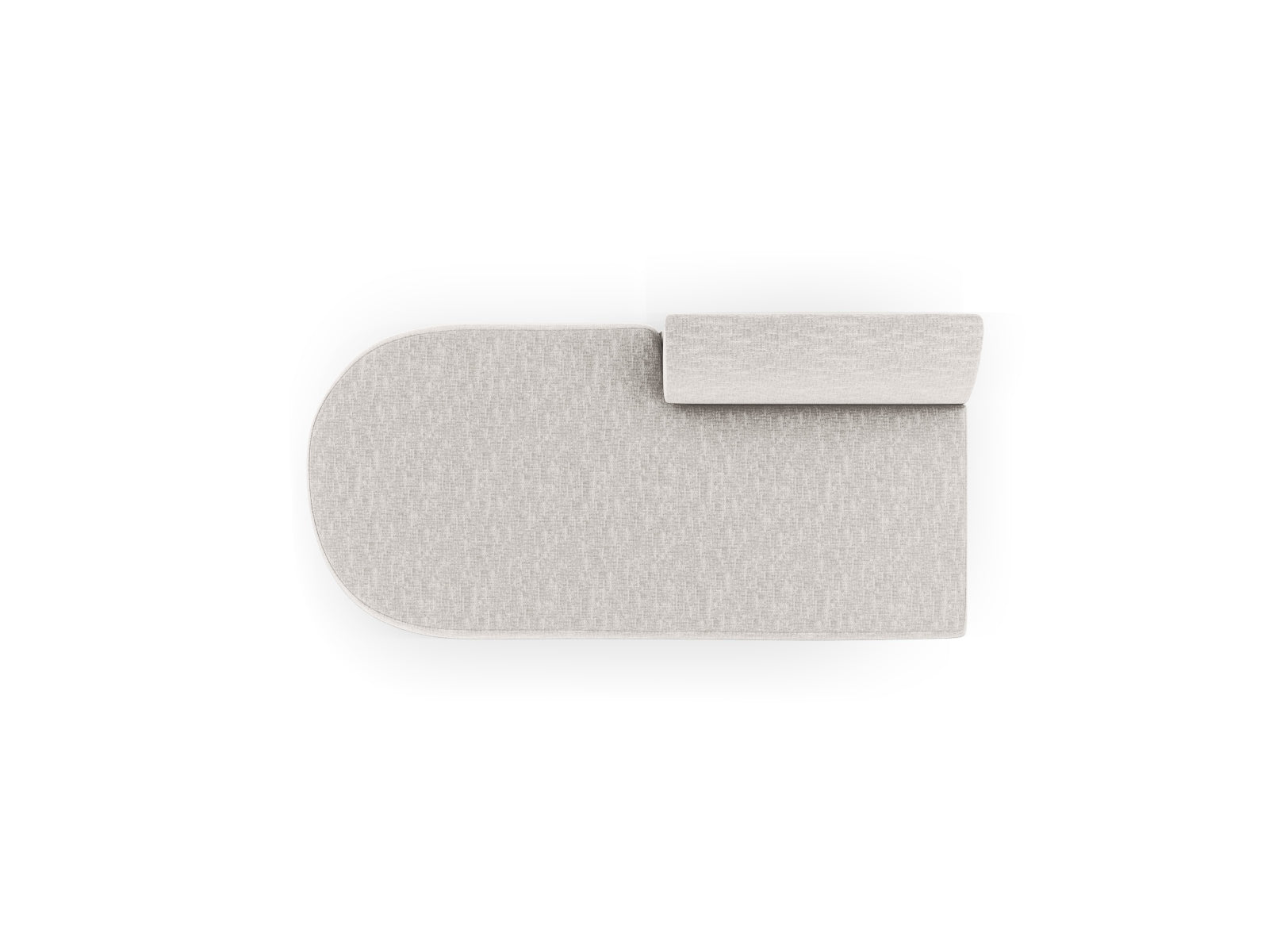 Miley Sitting Module Open links 2 Sitzer in Silver präsentiert im Onlineshop von KAQTU Design AG. Modulares Sofa ist von Micadoni