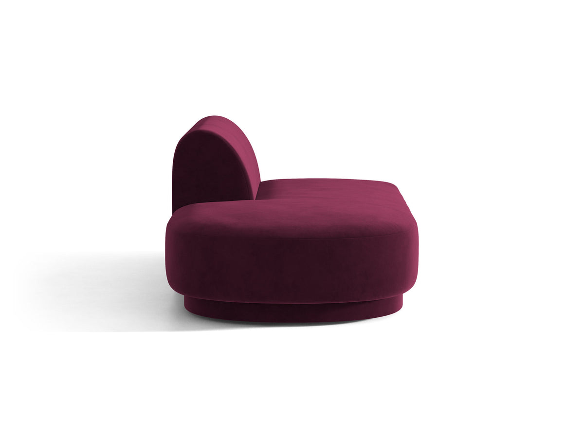Modulares Sofa Miley von Micadoni, offener Zweisitzer links in Dunkelbeige mit Bluvel-Stoffbezug und schwarzen Kunststoffbeinen.