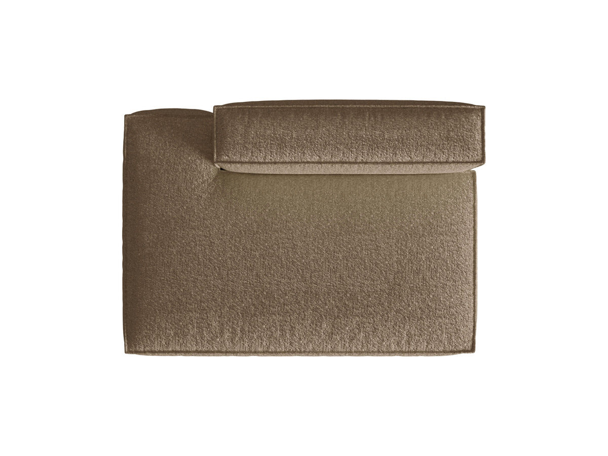 Nuria Boucle Modular Sofa links 3 Sitzer in Cappuccino-Monet präsentiert im Onlineshop von KAQTU Design AG. Modulares Sofa ist von Micadoni