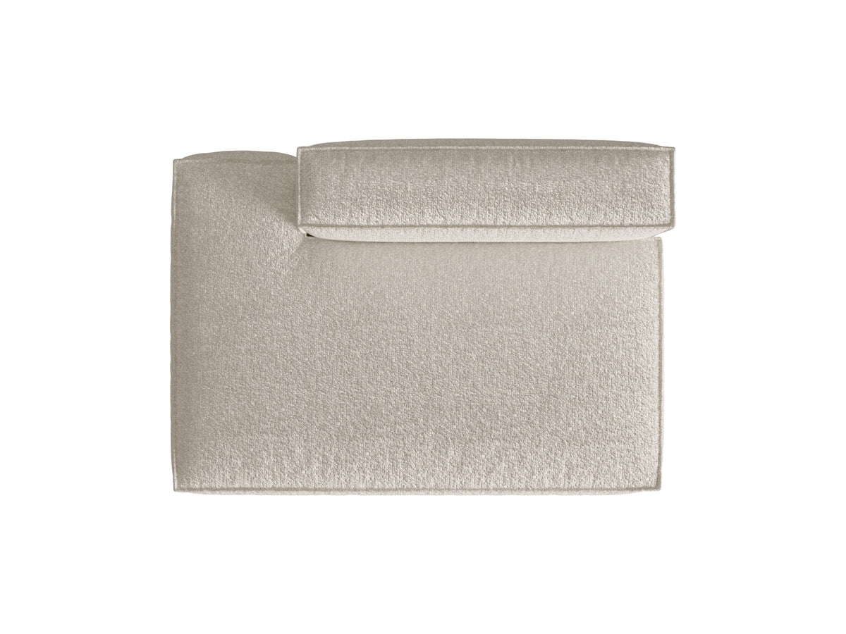 Nuria Boucle Modular Sofa links 3 Sitzer in Beige-Monet präsentiert im Onlineshop von KAQTU Design AG. Modulares Sofa ist von Micadoni