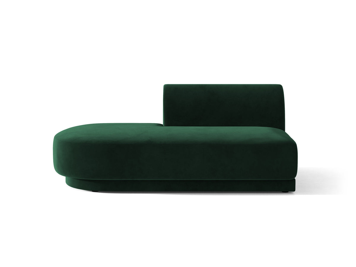 Modulares Sofa Miley von Micadoni, offener Zweisitzer links in Dunkelbeige mit Bluvel-Stoffbezug und schwarzen Kunststoffbeinen.