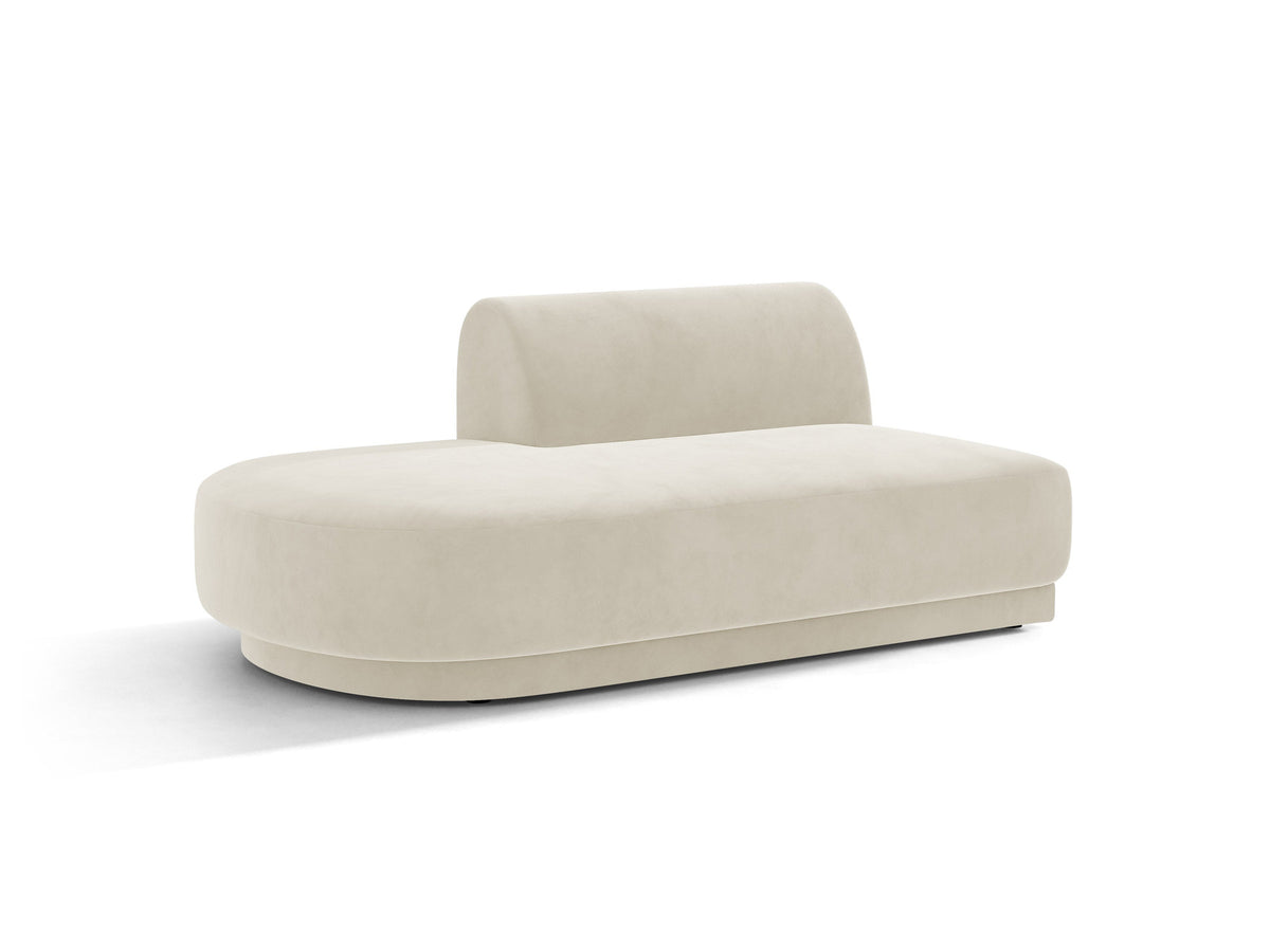 Miley Sitting Module Open links 2 Sitzer in Light Beige-Bluvel präsentiert im Onlineshop von KAQTU Design AG. Modulares Sofa ist von Micadoni