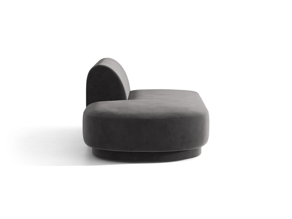 Miley Sitting Module Open links 2 Sitzer in Grey-Bluvel präsentiert im Onlineshop von KAQTU Design AG. Modulares Sofa ist von Micadoni