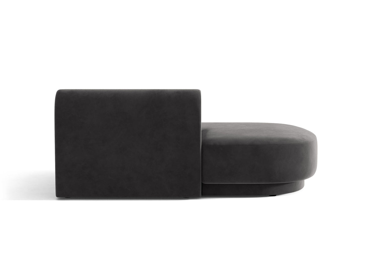 Miley Sitting Module Open links 2 Sitzer in Grey-Bluvel präsentiert im Onlineshop von KAQTU Design AG. Modulares Sofa ist von Micadoni