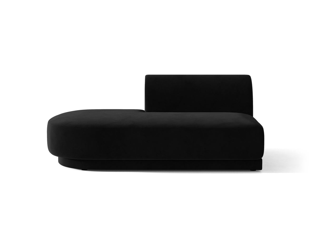 Miley Sitting Module Open links 2 Sitzer in Black-Bluvel präsentiert im Onlineshop von KAQTU Design AG. Modulares Sofa ist von Micadoni