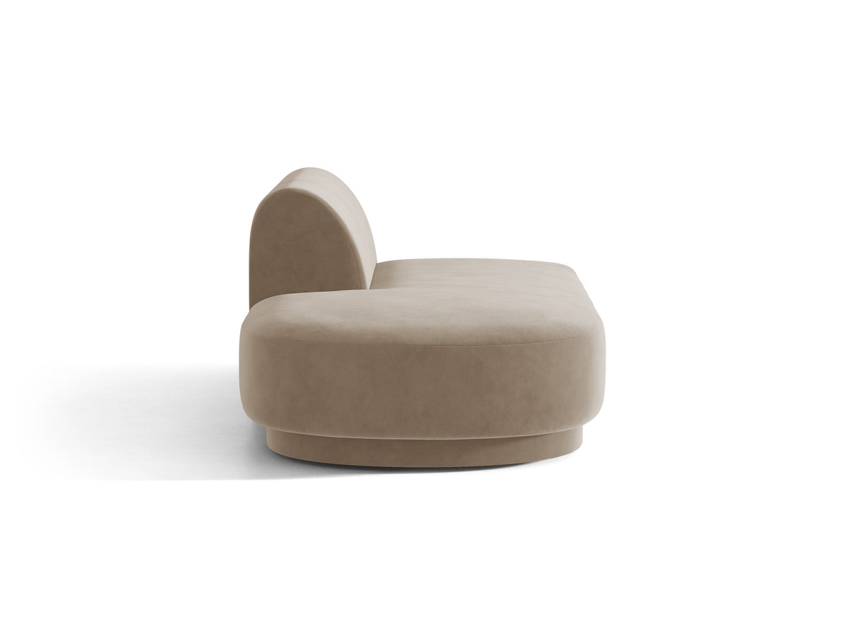 Miley Sitting Module Open links 2 Sitzer in Cappuccino-Bluvel präsentiert im Onlineshop von KAQTU Design AG. Modulares Sofa ist von Micadoni