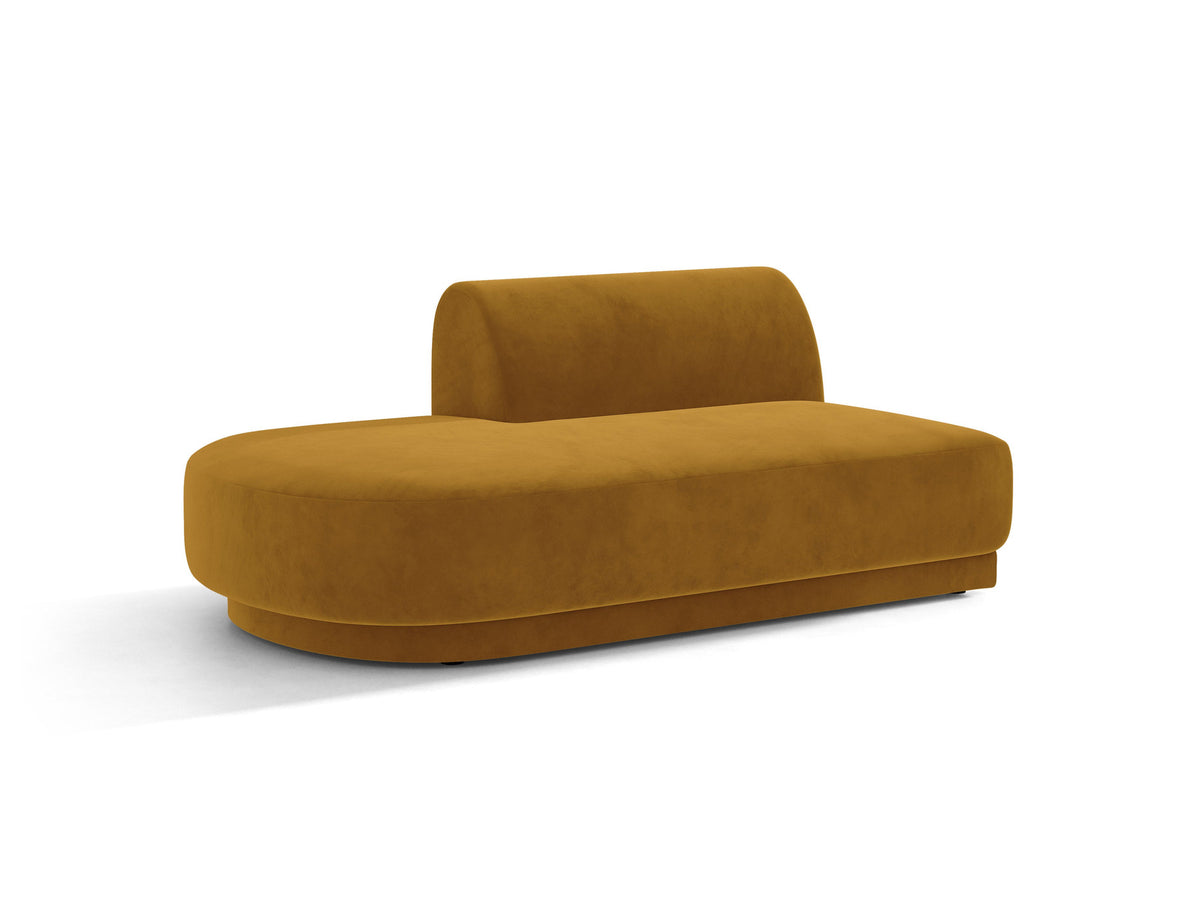 Miley Sitting Module Open links 2 Sitzer in Yellow-Bluvel präsentiert im Onlineshop von KAQTU Design AG. Modulares Sofa ist von Micadoni