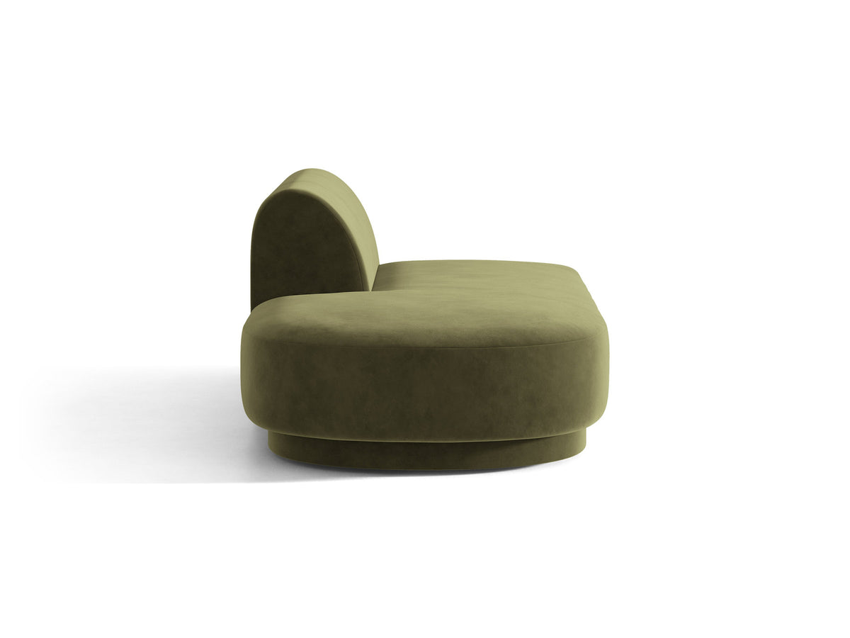 Miley Sitting Module Open links 2 Sitzer in Green-Bluvel präsentiert im Onlineshop von KAQTU Design AG. Modulares Sofa ist von Micadoni