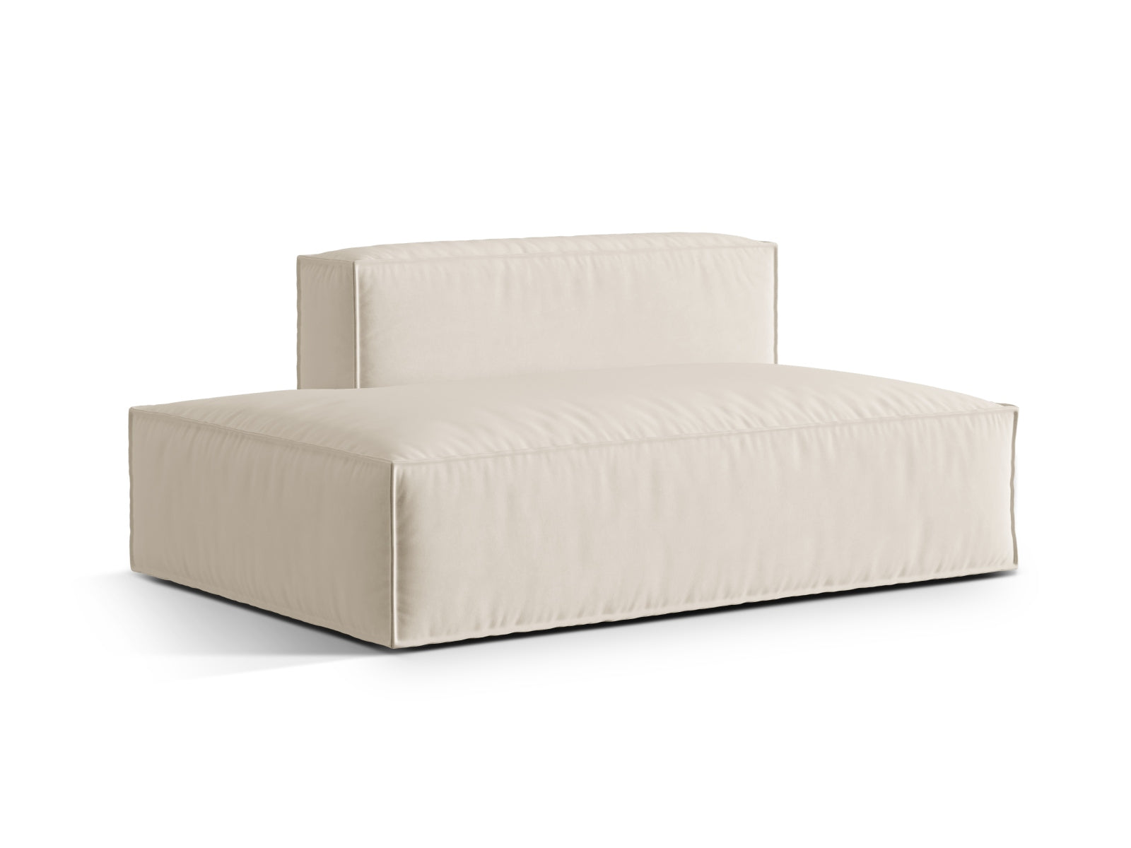 Nuria Velour links Modular Sofa 3 Sitzer in Beige präsentiert im Onlineshop von KAQTU Design AG. Modulares Sofa ist von Micadoni