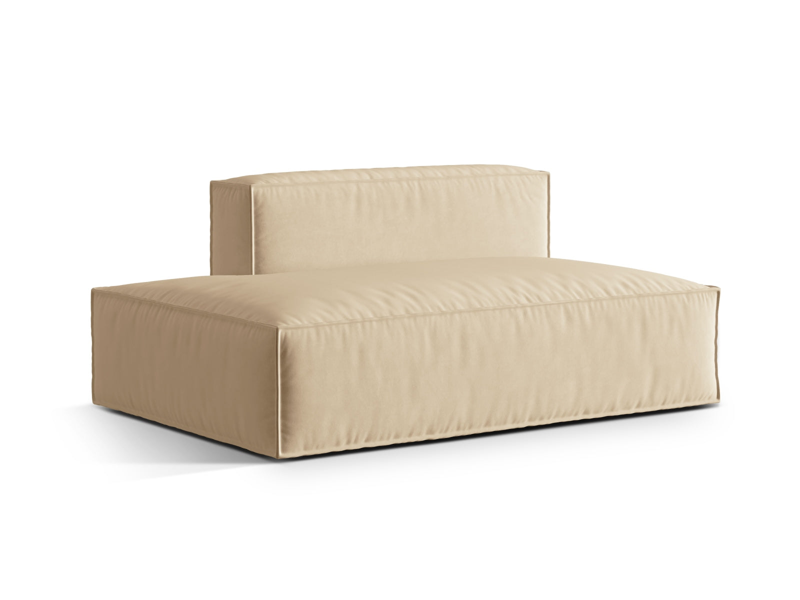 Nuria Velour links Modular Sofa 3 Sitzer in Nude präsentiert im Onlineshop von KAQTU Design AG. Modulares Sofa ist von Micadoni