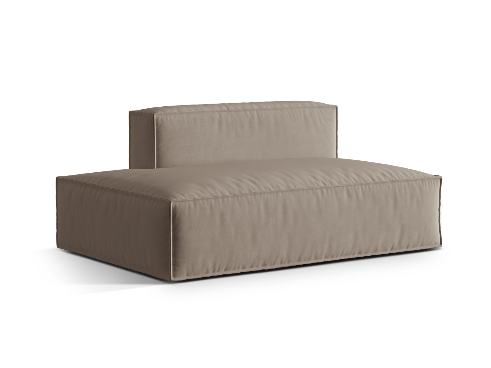 Nuria Velour links Modular Sofa 3 Sitzer in Warm grey präsentiert im Onlineshop von KAQTU Design AG. Modulares Sofa ist von Micadoni