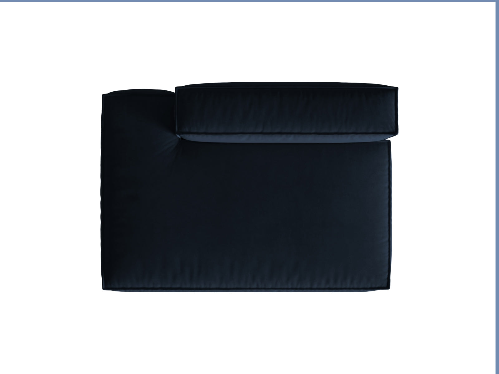 Nuria Velour links Modular Sofa 3 Sitzer in Dark Blue präsentiert im Onlineshop von KAQTU Design AG. Modulares Sofa ist von Micadoni