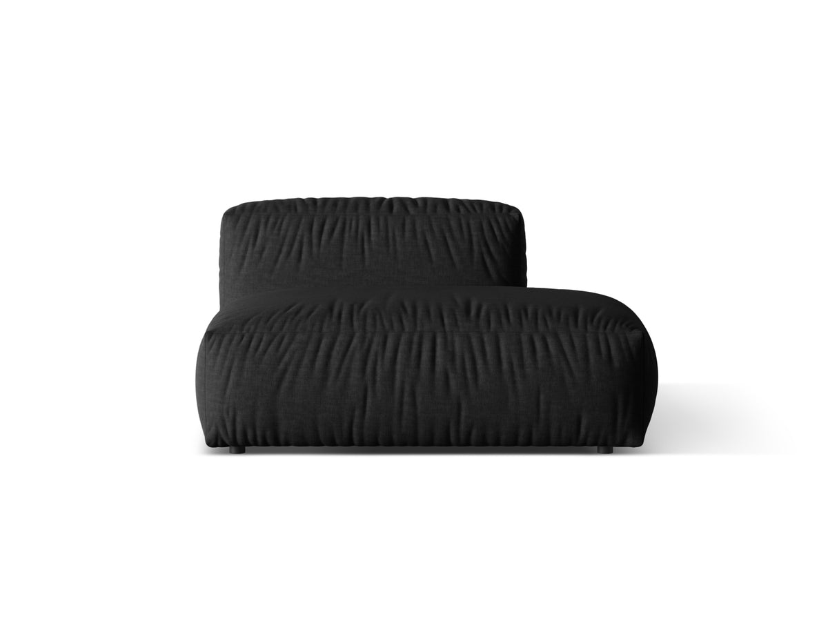 Martina Sofa rechts 2 Sitzer in Black-Boston präsentiert im Onlineshop von KAQTU Design AG. L-Sofa rechts ist von Micadoni