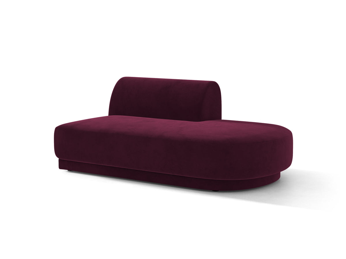Modulares Sofaelement in Dunkelbeige mit Bluvel-Stoffbezug, schwarzen Kunststoffbeinen und niedriger Rückenlehne, rechts ausgerichtet.