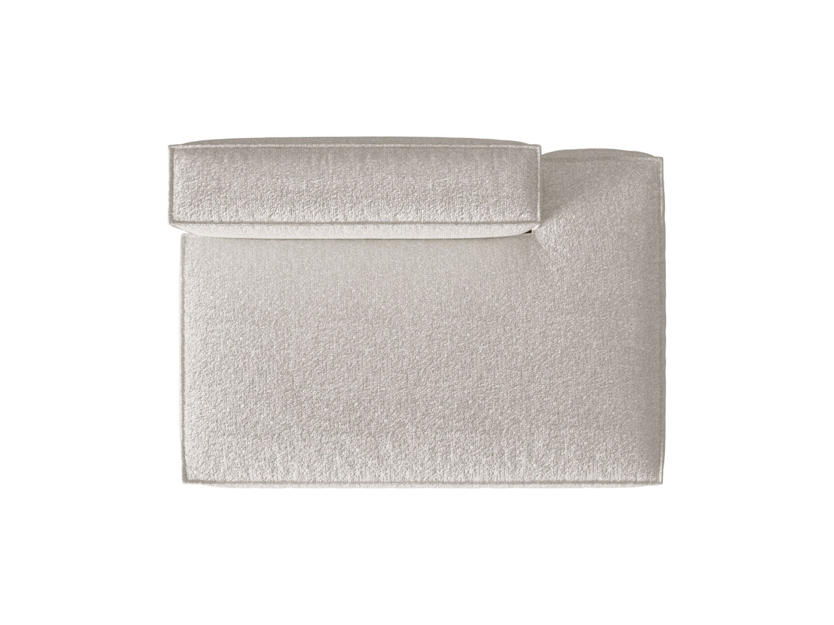 Nuria Boucle rechts Modular Sofa 3 Sitzer in Grey Beige Melange-Monet präsentiert im Onlineshop von KAQTU Design AG. Modulares Sofa ist von Micadoni