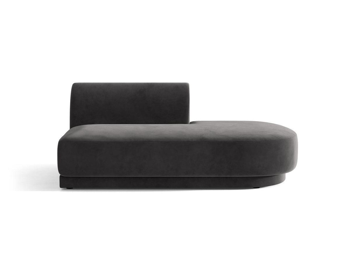 Miley Sitting Module Open rechts 2 Sitzer in Grey-Bluvel präsentiert im Onlineshop von KAQTU Design AG. Modulares Sofa ist von Micadoni