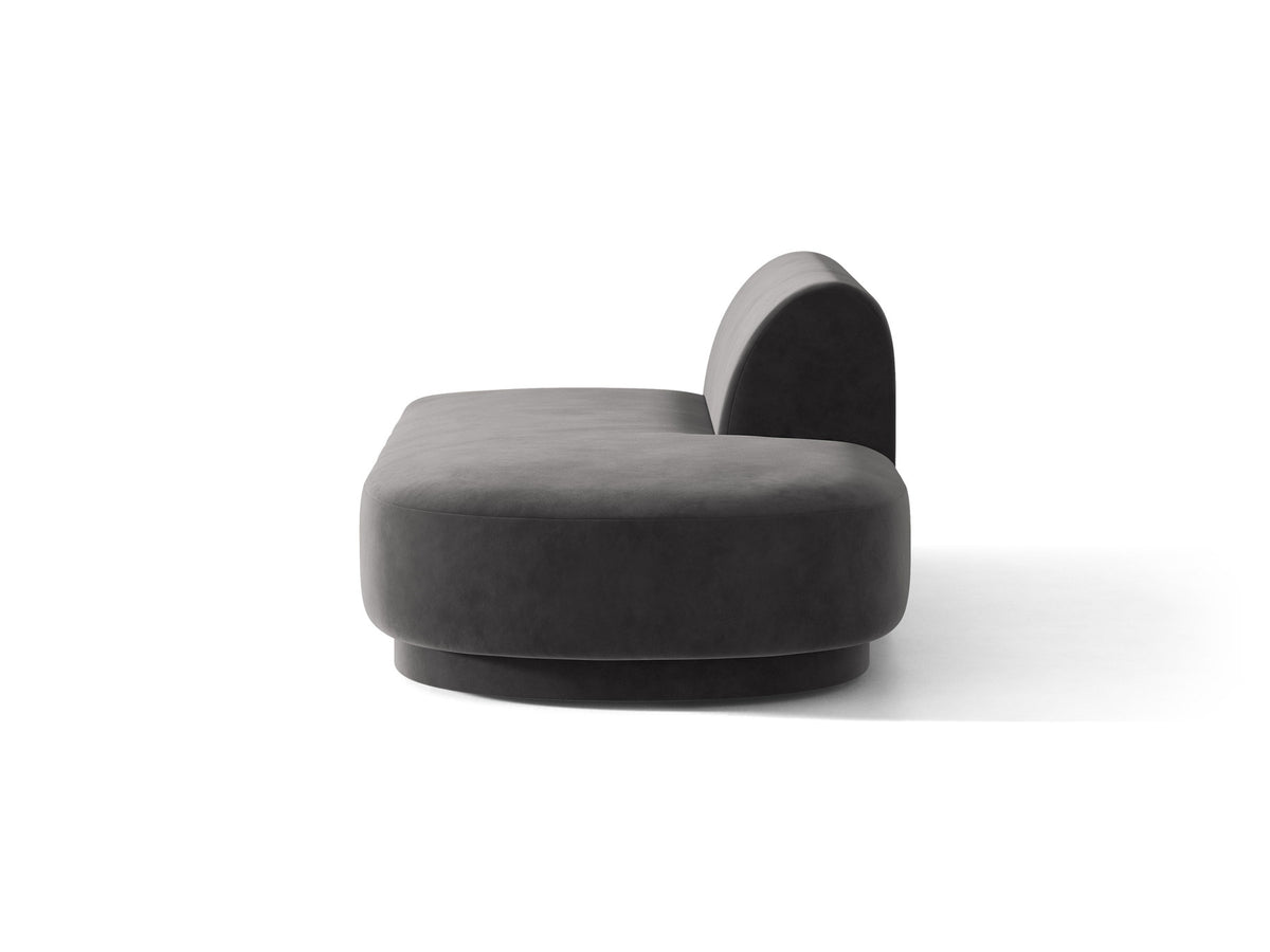 Miley Sitting Module Open rechts 2 Sitzer in Grey-Bluvel präsentiert im Onlineshop von KAQTU Design AG. Modulares Sofa ist von Micadoni