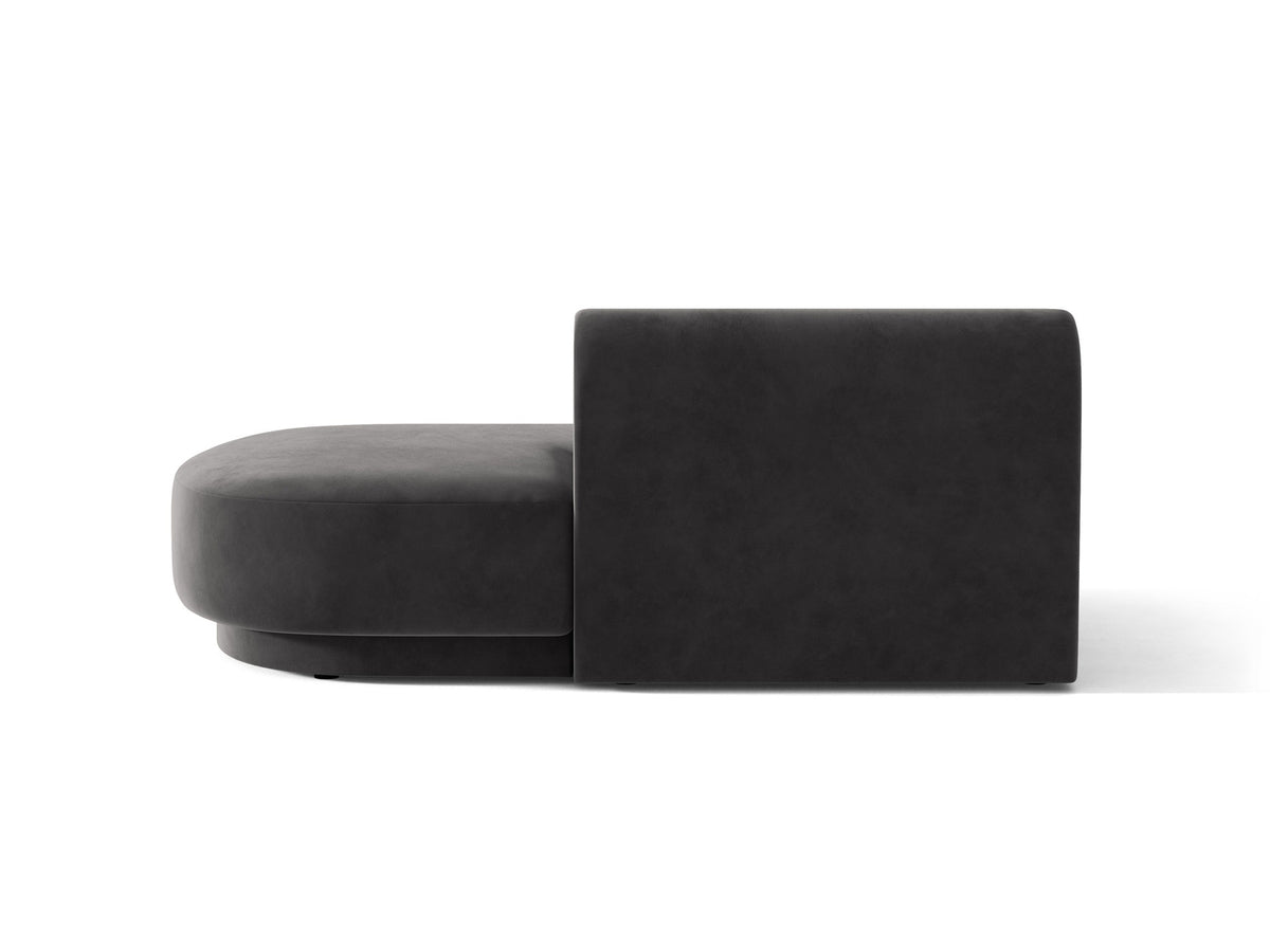 Miley Sitting Module Open rechts 2 Sitzer in Grey-Bluvel präsentiert im Onlineshop von KAQTU Design AG. Modulares Sofa ist von Micadoni