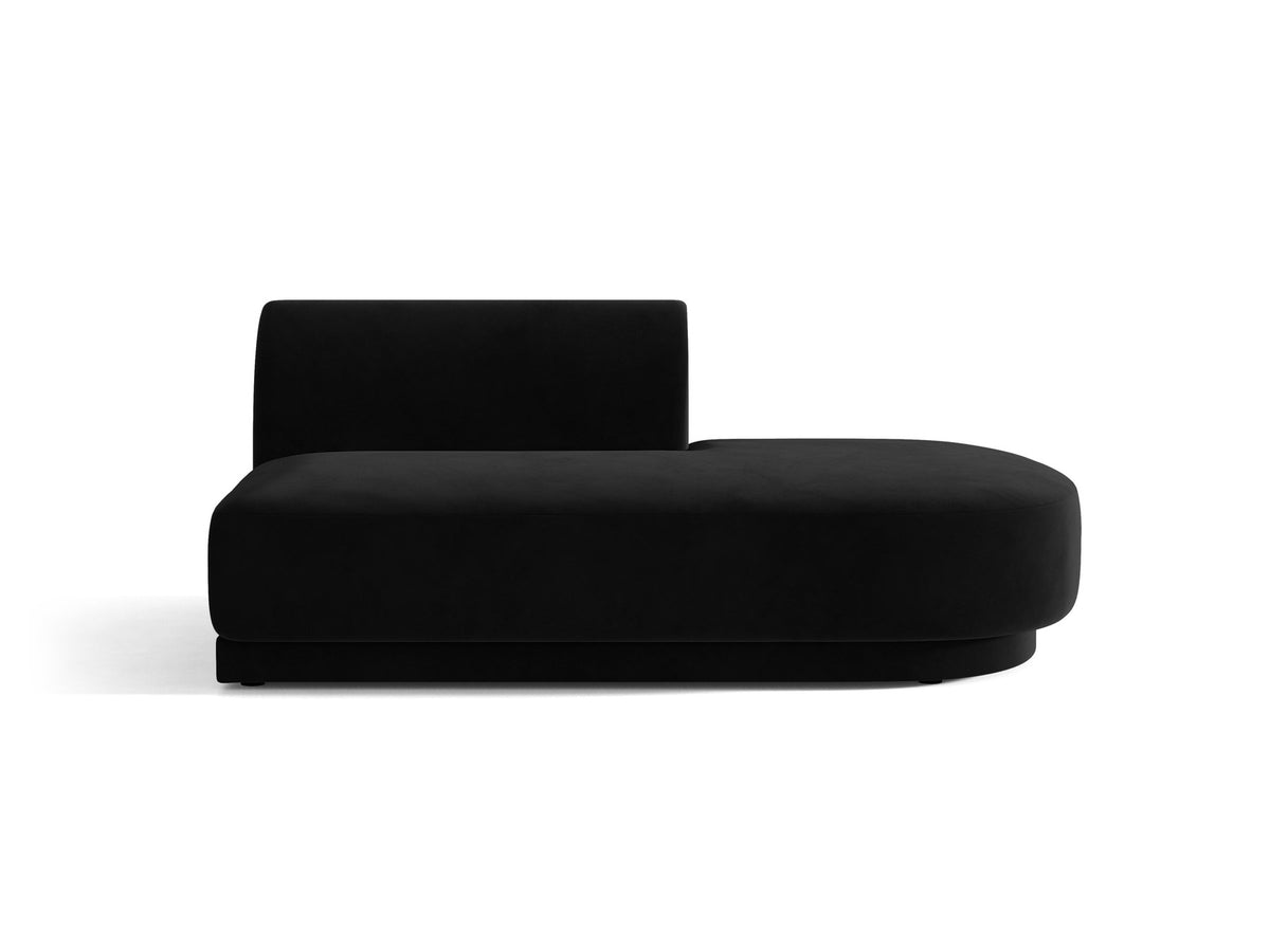 Miley Sitting Module Open rechts 2 Sitzer in Black-Bluvel präsentiert im Onlineshop von KAQTU Design AG. Modulares Sofa ist von Micadoni