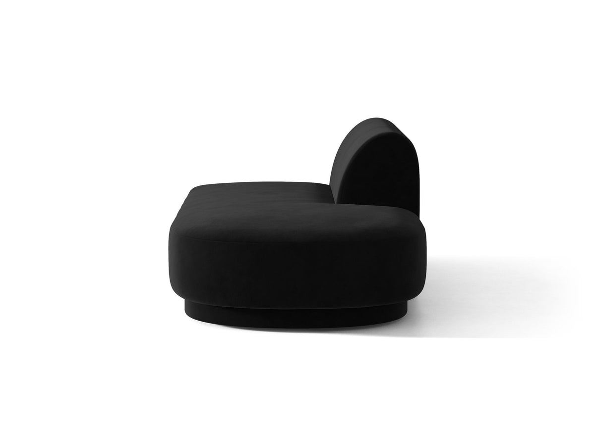 Miley Sitting Module Open rechts 2 Sitzer in Black-Bluvel präsentiert im Onlineshop von KAQTU Design AG. Modulares Sofa ist von Micadoni