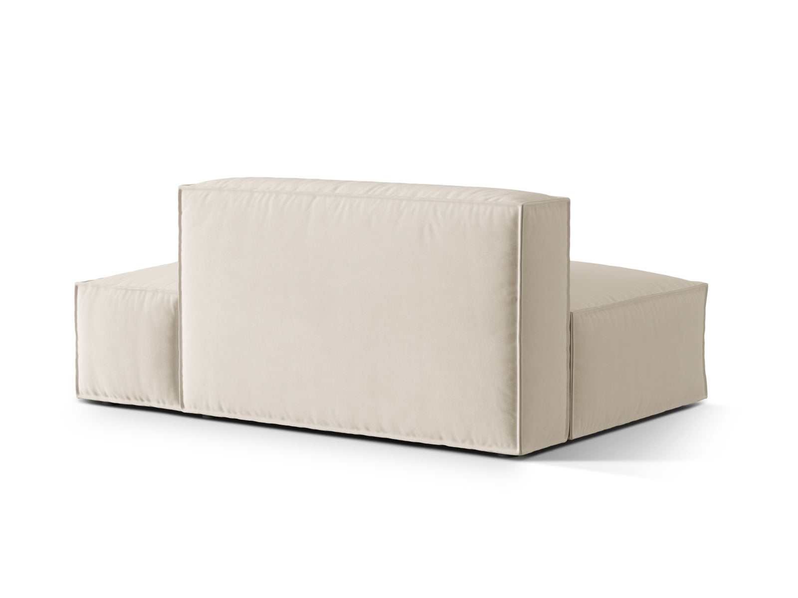 Nuria Velour Modular Sofa rechts 3 Sitzer in Beige präsentiert im Onlineshop von KAQTU Design AG. Modulares Sofa ist von Micadoni