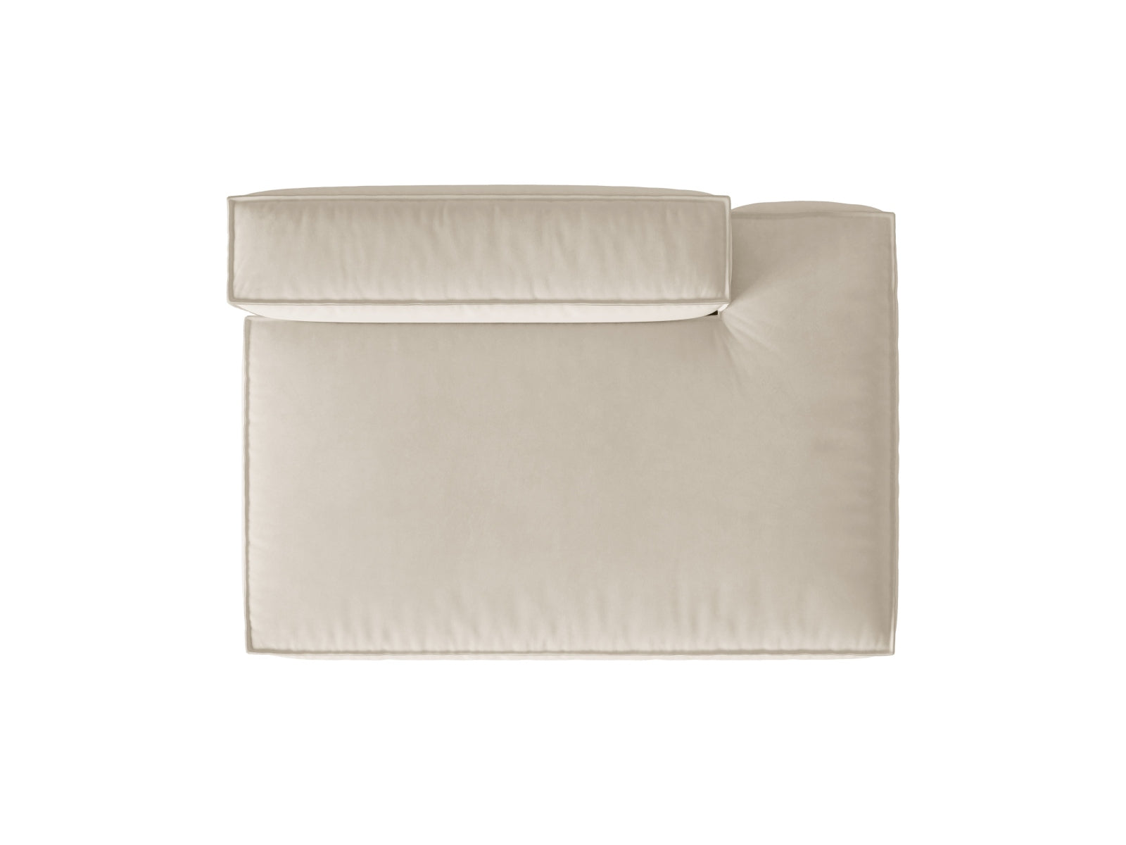 Nuria Velour Modular Sofa rechts 3 Sitzer in Beige präsentiert im Onlineshop von KAQTU Design AG. Modulares Sofa ist von Micadoni