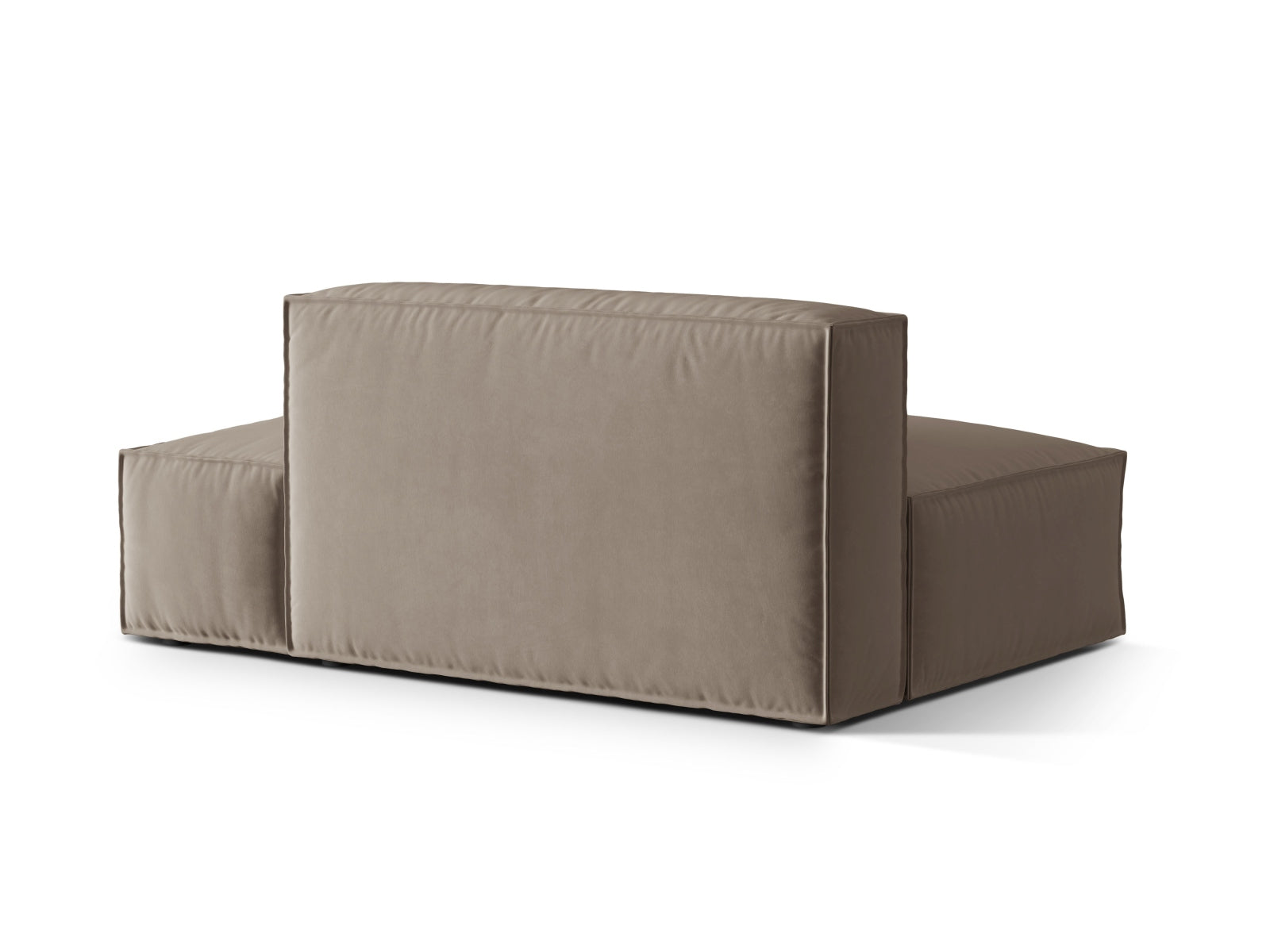 Nuria Velour Modular Sofa rechts 3 Sitzer in Warm grey präsentiert im Onlineshop von KAQTU Design AG. Modulares Sofa ist von Micadoni