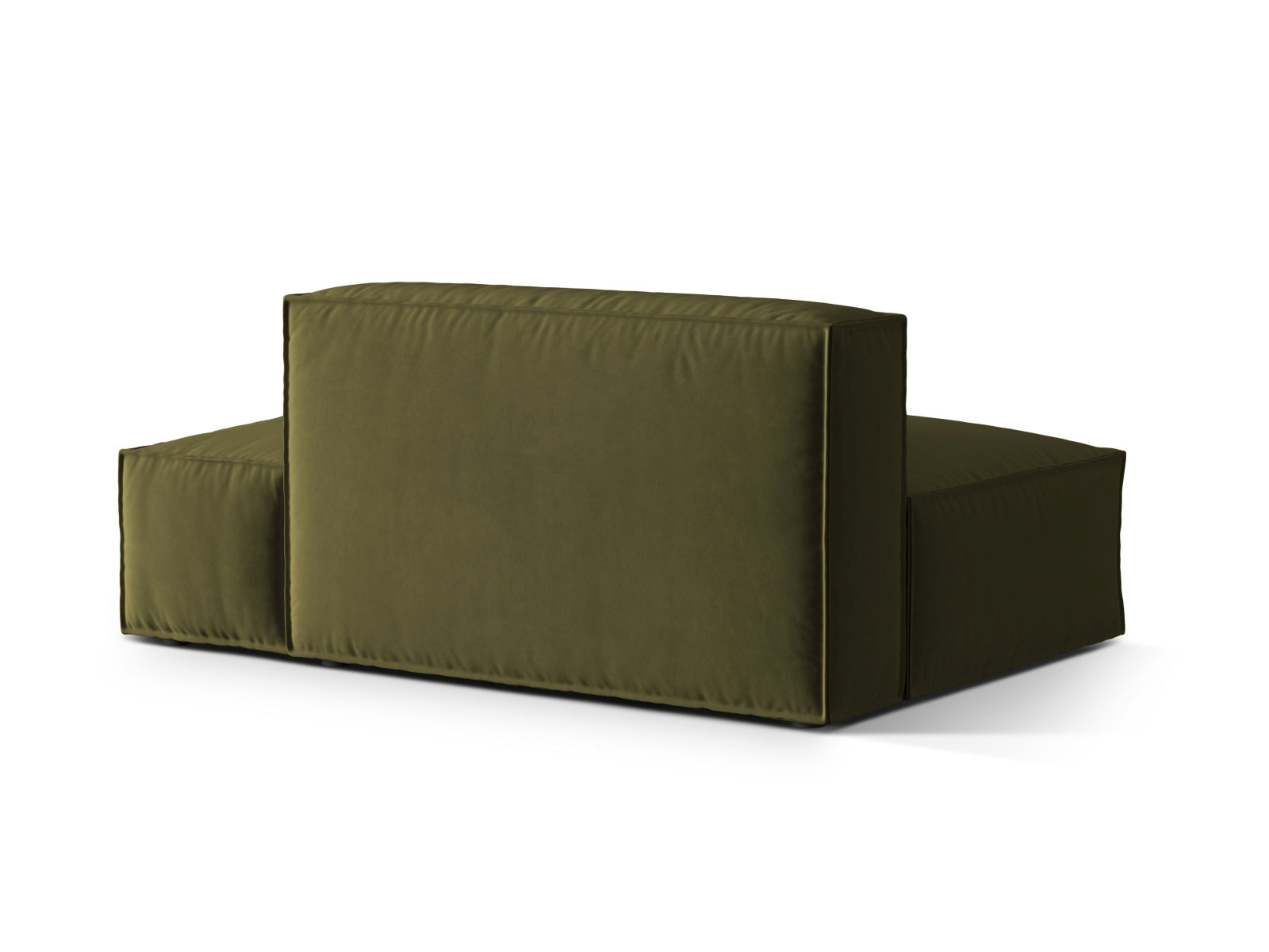 Nuria Velour Modular Sofa rechts 3 Sitzer in Moss Green Melange präsentiert im Onlineshop von KAQTU Design AG. Modulares Sofa ist von Micadoni