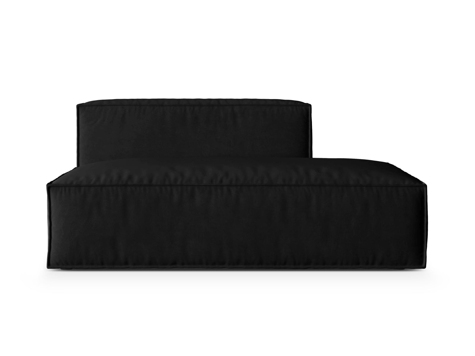 Nuria Velour Modular Sofa rechts 3 Sitzer in Black präsentiert im Onlineshop von KAQTU Design AG. Modulares Sofa ist von Micadoni