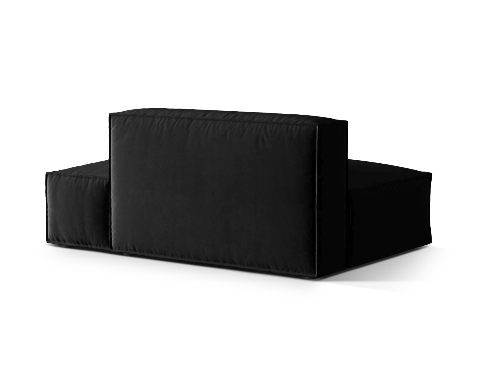 Nuria Velour Modular Sofa rechts 3 Sitzer in Black präsentiert im Onlineshop von KAQTU Design AG. Modulares Sofa ist von Micadoni