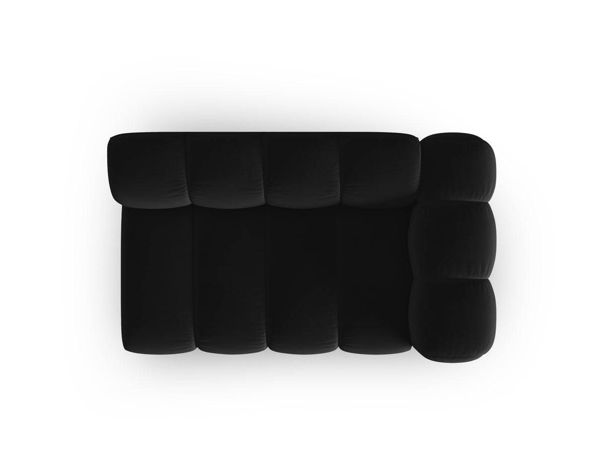 Lupine Velour Modular Sofa rechts 2 Sitzer in Black-Salvador präsentiert im Onlineshop von KAQTU Design AG. Modulares Sofa ist von Micadoni