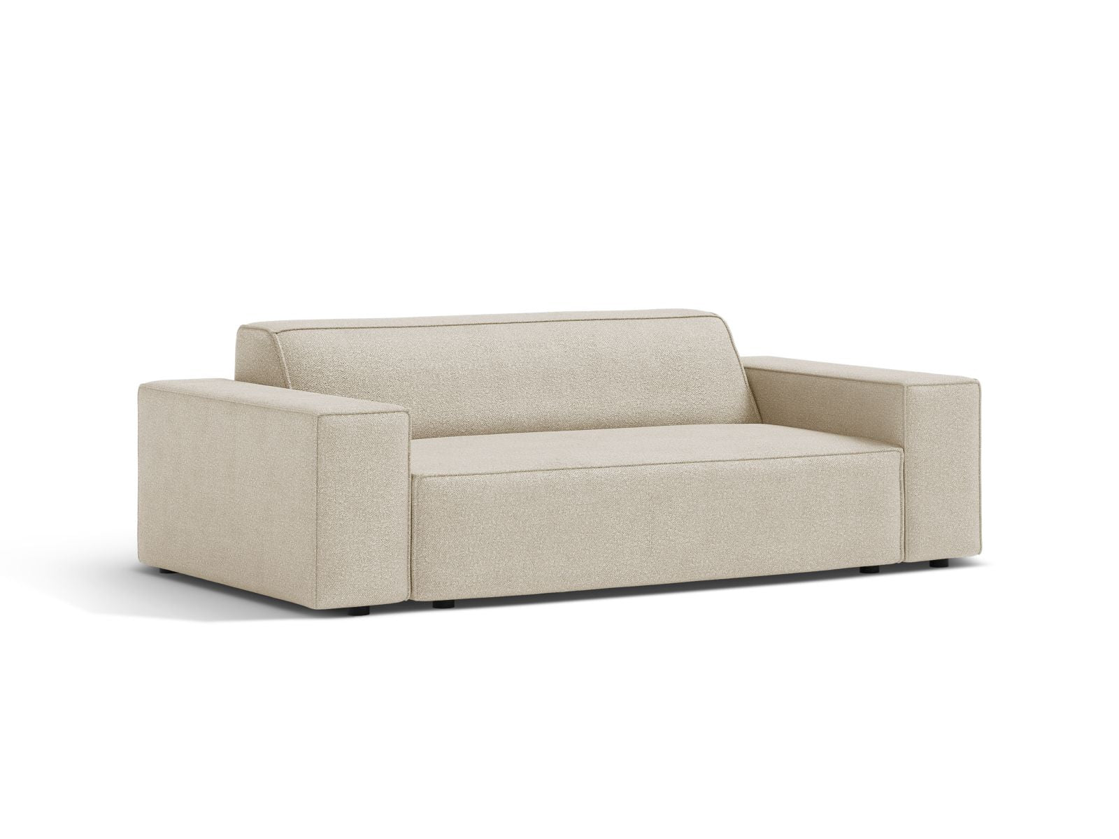 Beige 2-Sitzer Sofa Jodie von Micadoni, stilvolles und modernes Design, ideal für gemütliche Wohnräume, präsentiert von KAQTU Design AG.