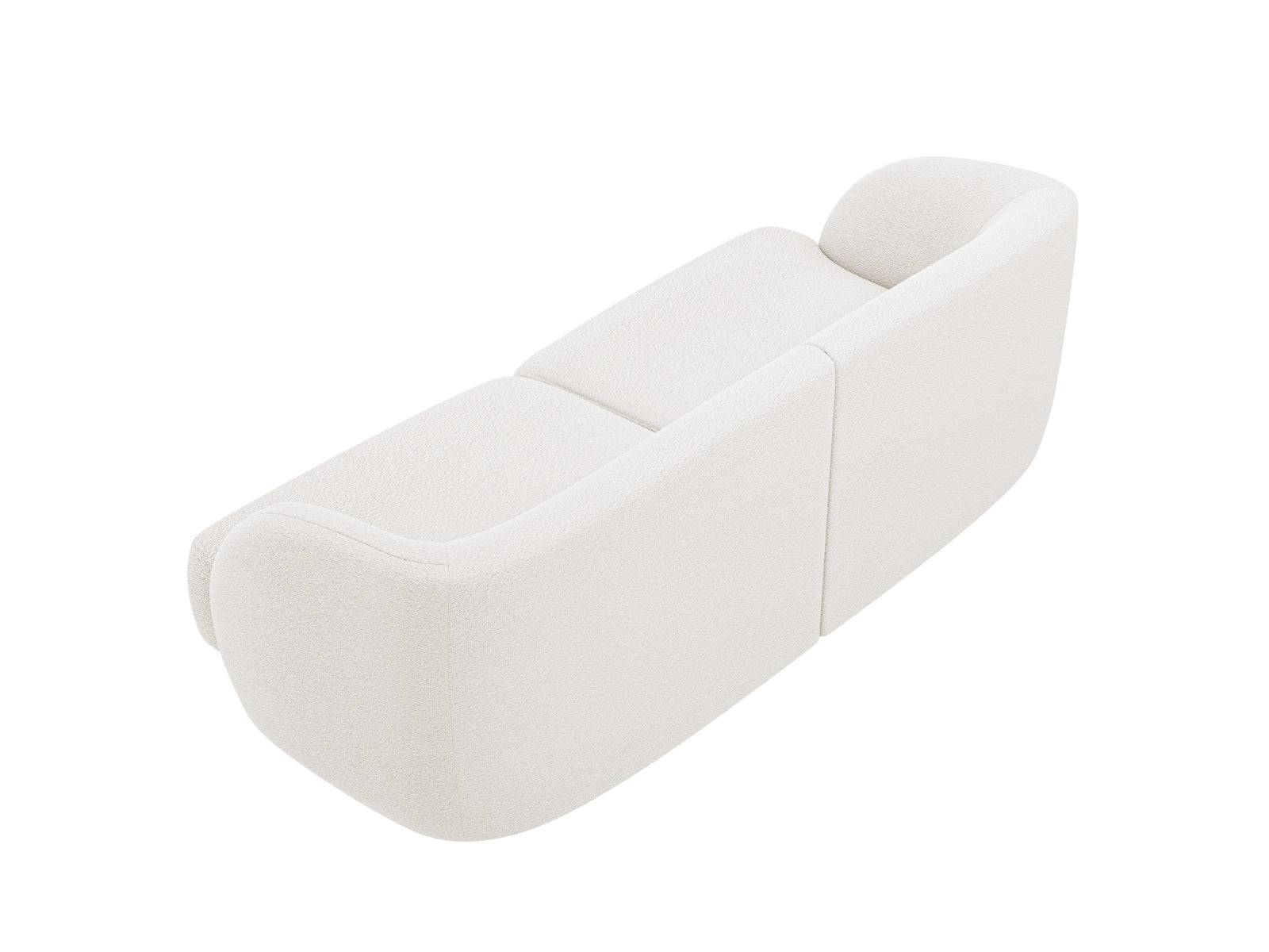Miley Boucle Sofa 2 Sitzer in White präsentiert im Onlineshop von KAQTU Design AG. 3er Sofa ist von Micadoni