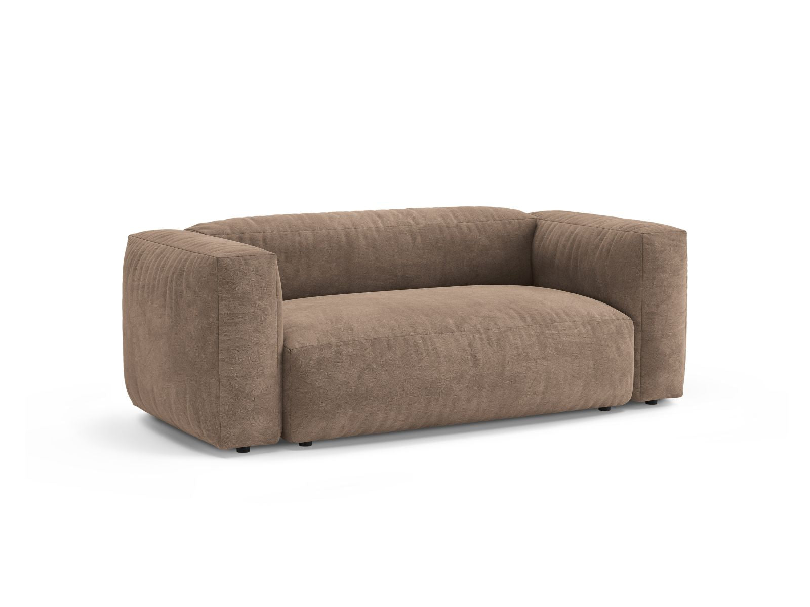 Elegantes 2-Sitzer Sofa Martina in stilvollem Dark Beige-Vogue, ideal für moderne Wohnräume, erhältlich bei KAQTU Design AG.