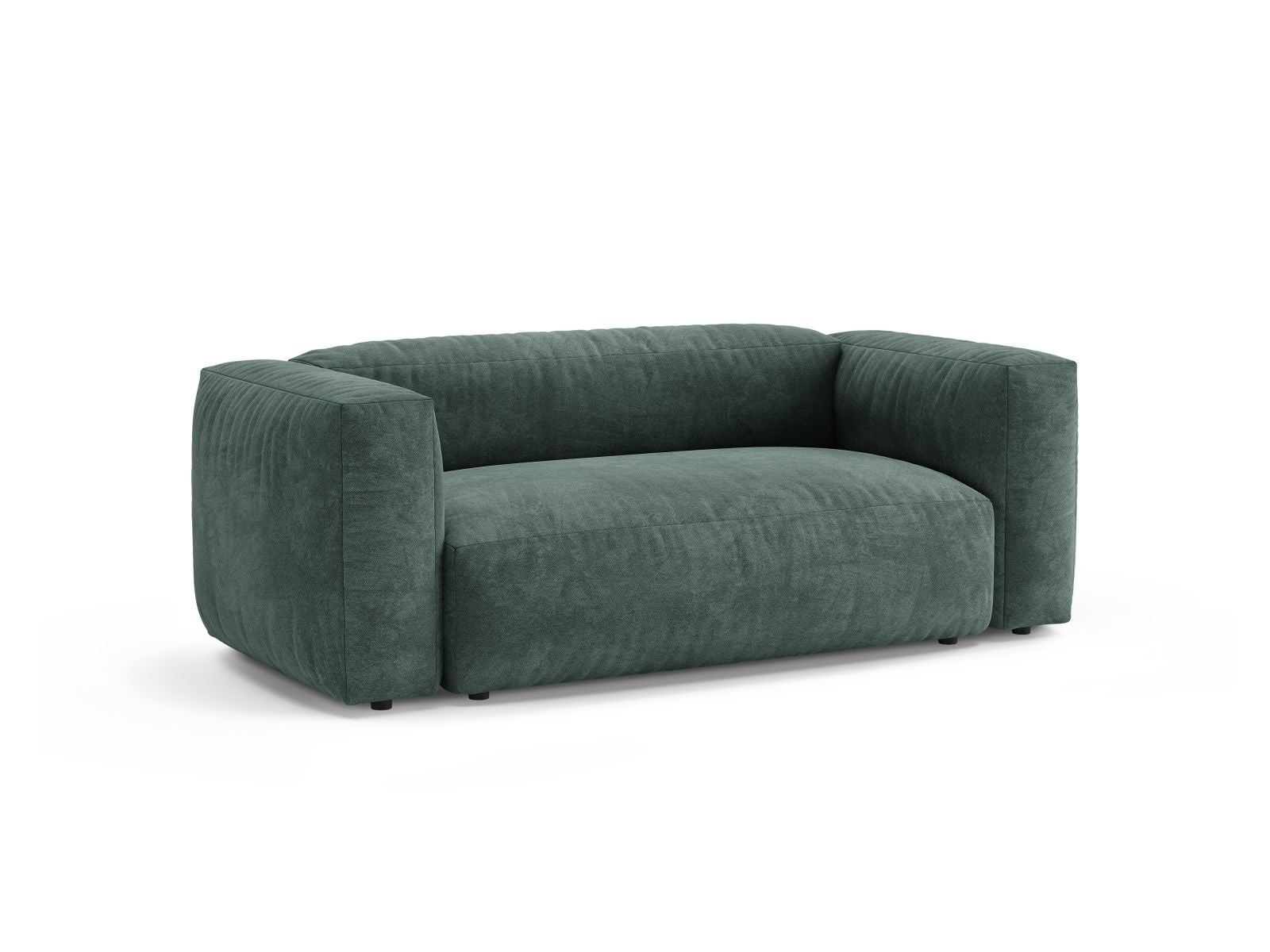 Elegantes 2-Sitzer Sofa Martina in stilvollem Petrol-Vogue, ideal für moderne Wohnräume, erhältlich bei KAQTU Design AG.