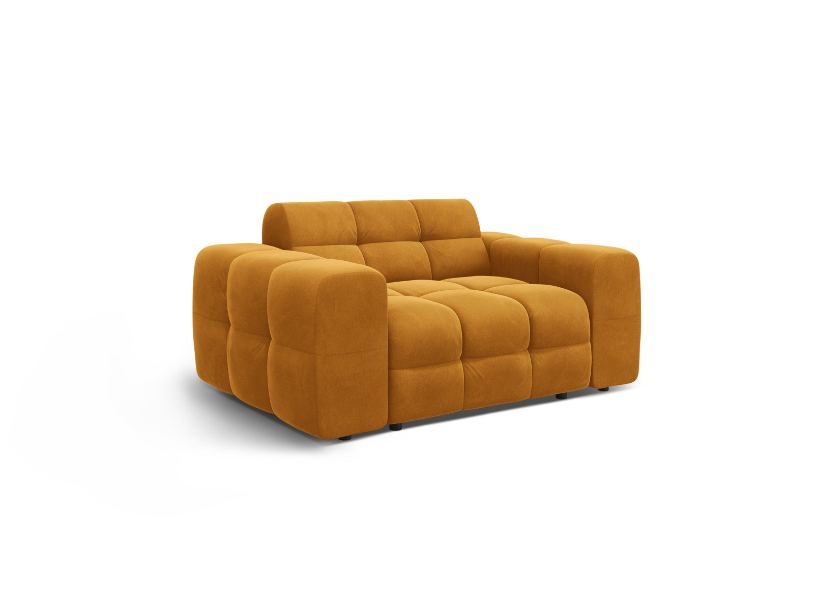 Kendal Velour Sofa 2 Sitzer in Mustard präsentiert im Onlineshop von KAQTU Design AG. 2er Sofa ist von Micadoni