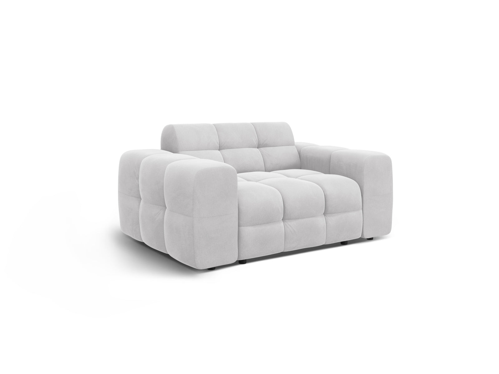Kendal Velour Sofa 2 Sitzer in Light Grey präsentiert im Onlineshop von KAQTU Design AG. 2er Sofa ist von Micadoni