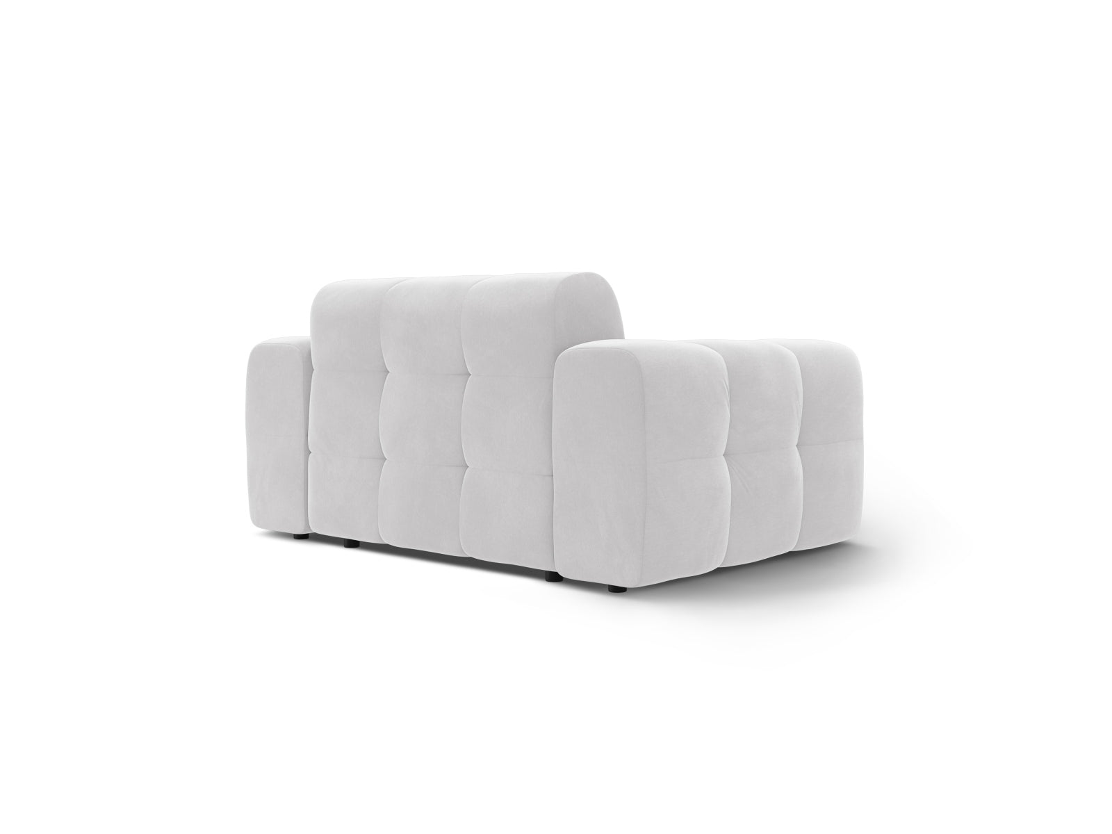Kendal Velour Sofa 2 Sitzer in Light Grey präsentiert im Onlineshop von KAQTU Design AG. 2er Sofa ist von Micadoni