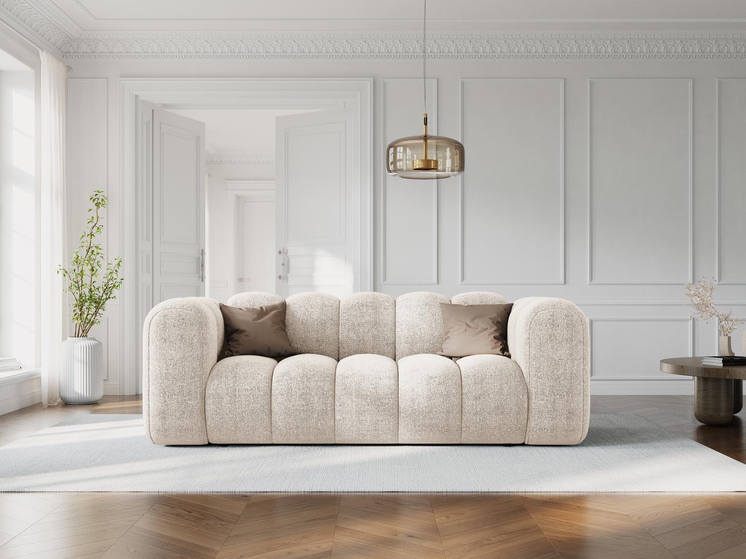 Lupine Sofa 2 Sitzer in Light Beige präsentiert im Onlineshop von KAQTU Design AG. 2er Sofa ist von Micadoni