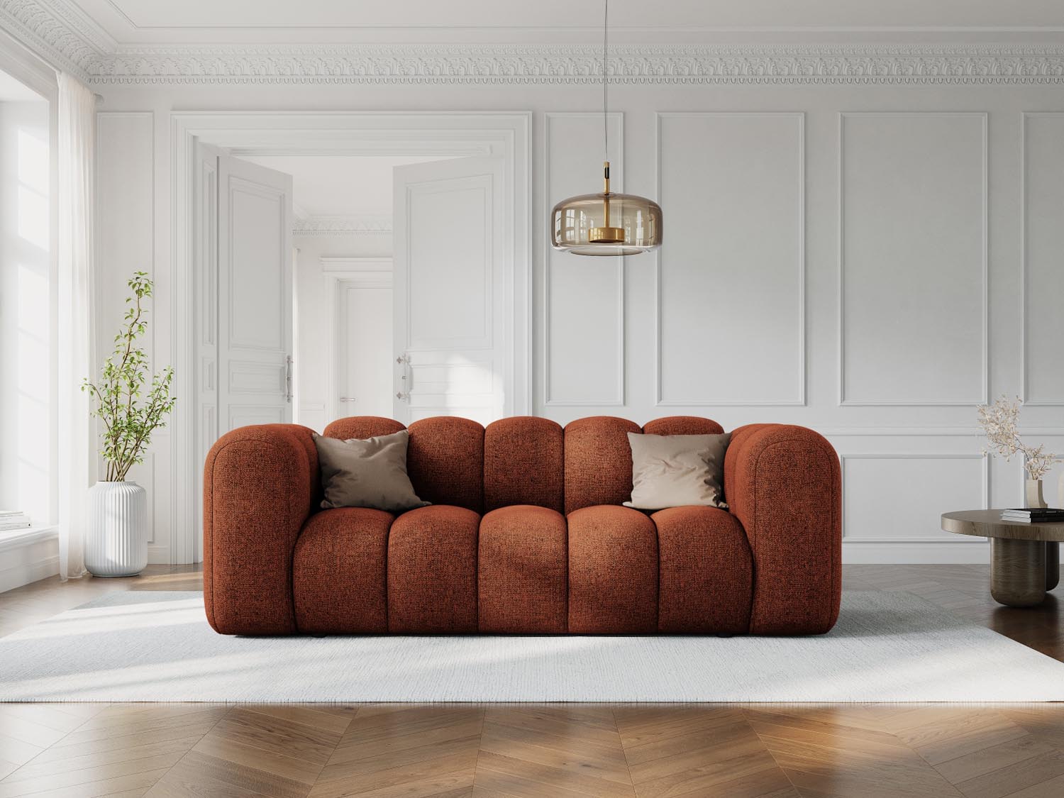 Lupine Sofa 2 Sitzer in Terracotta präsentiert im Onlineshop von KAQTU Design AG. 2er Sofa ist von Micadoni