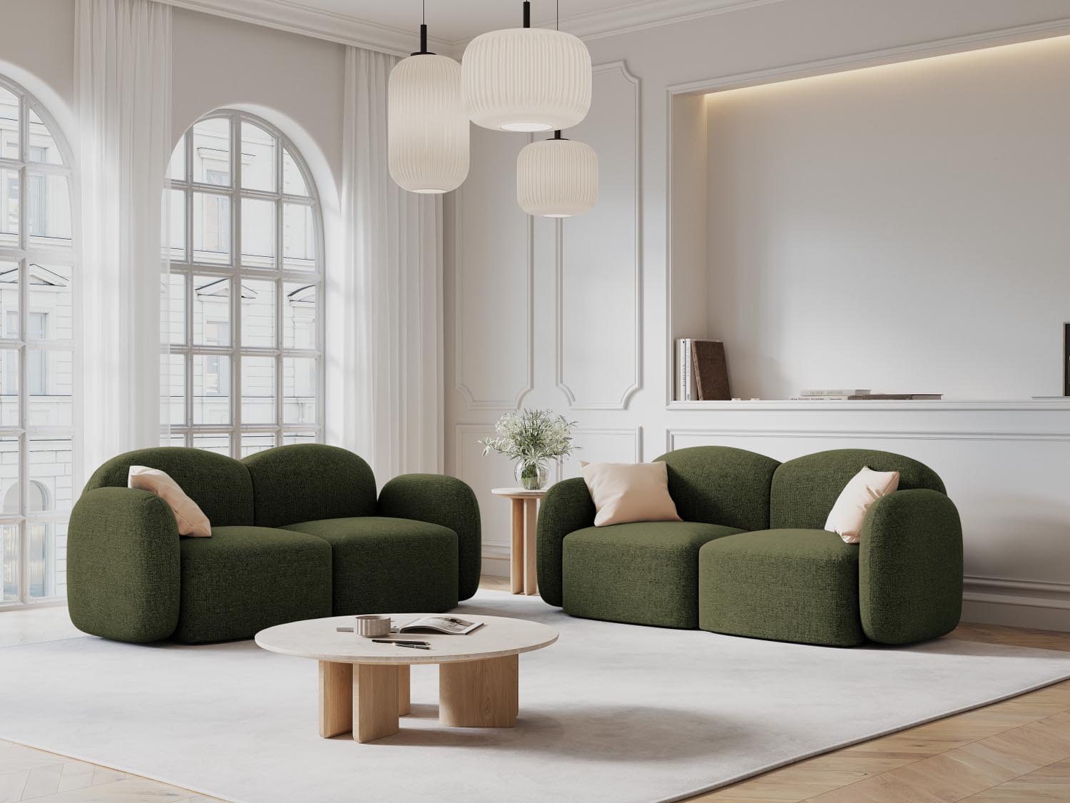 Blair Sofa 2 Sitzer in Green Melange präsentiert im Onlineshop von KAQTU Design AG. Sofa ist von Micadoni
