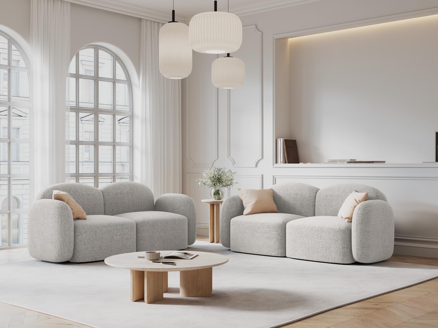 Blair Sofa 2 Sitzer in Silver Melange präsentiert im Onlineshop von KAQTU Design AG. Sofa ist von Micadoni