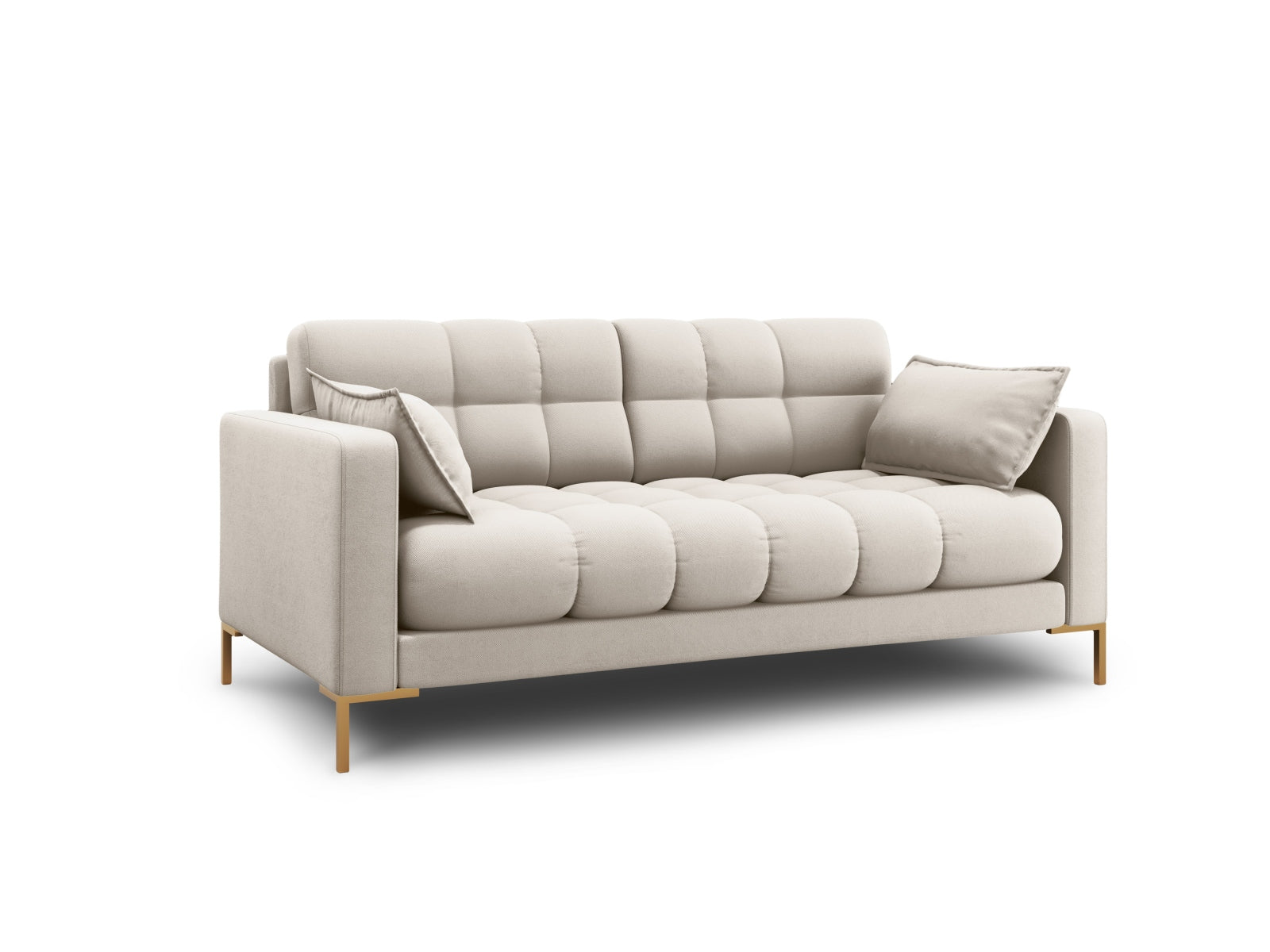 Mamaia Sofa 2 Sitzer in Beige/Gold präsentiert im Onlineshop von KAQTU Design AG. 2er Sofa ist von Micadoni