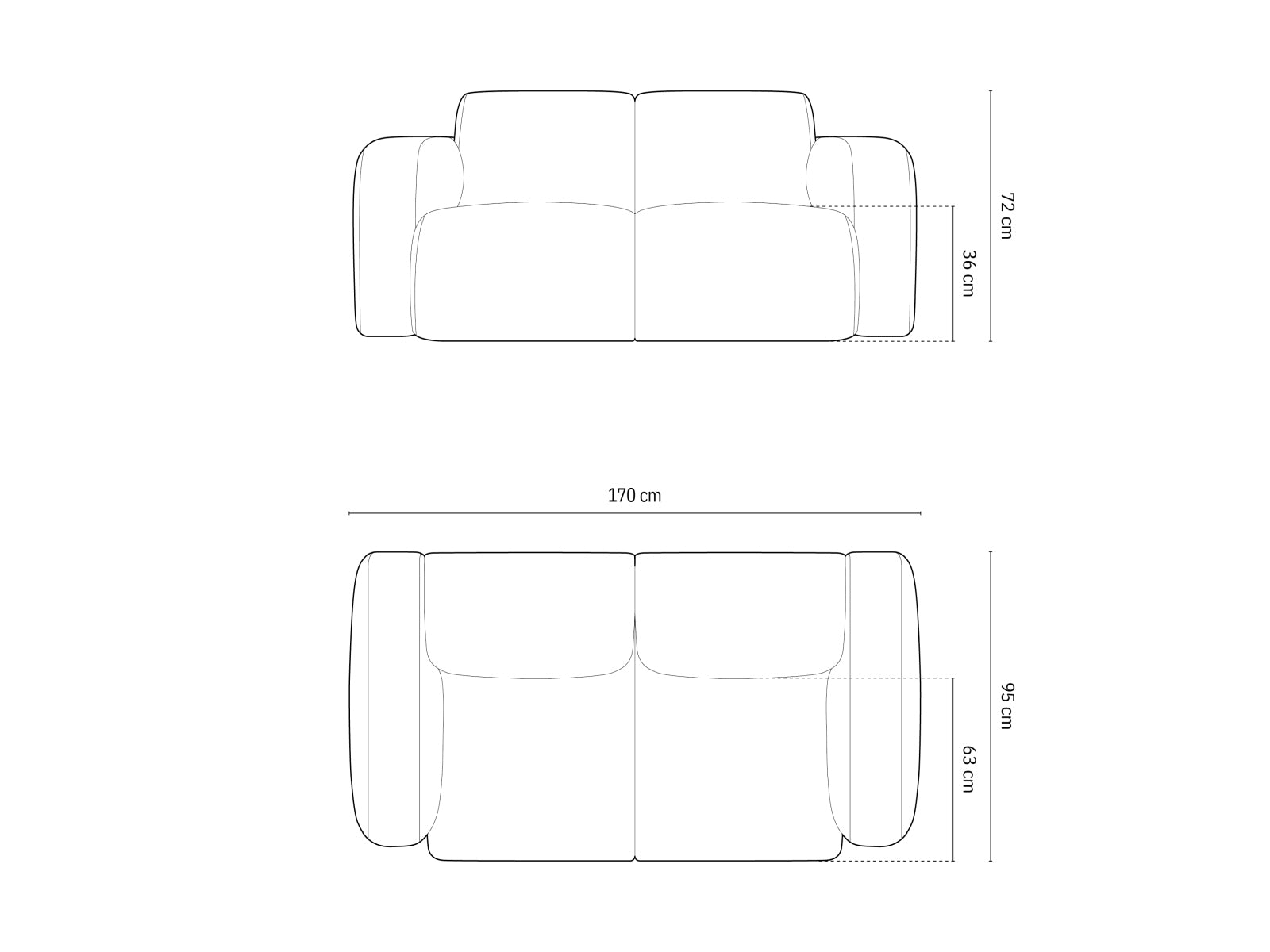 Molino Velour Sofa 2 Sitzer in Cuoio präsentiert im Onlineshop von KAQTU Design AG. 2er Sofa ist von Micadoni