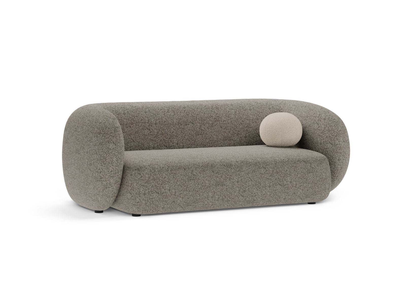 Beige Melange 2-Sitzer Sofa Kate von Micadoni, stilvolles und modernes Design für Ihr Wohnzimmer, ideal für entspannte Stunden.