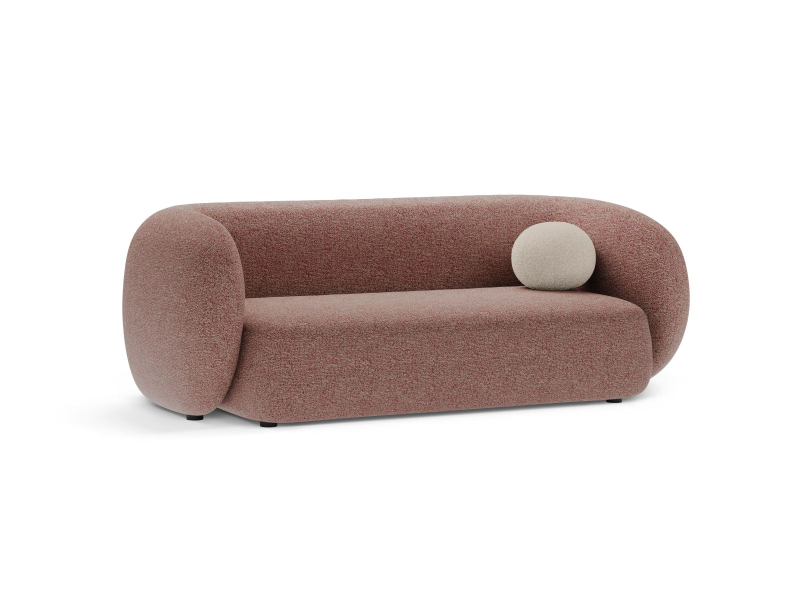 Stylisches 2-Sitzer Sofa Kate in Pink Melange von Micadoni, ideal für moderne Wohnräume und gemütliche Abende.