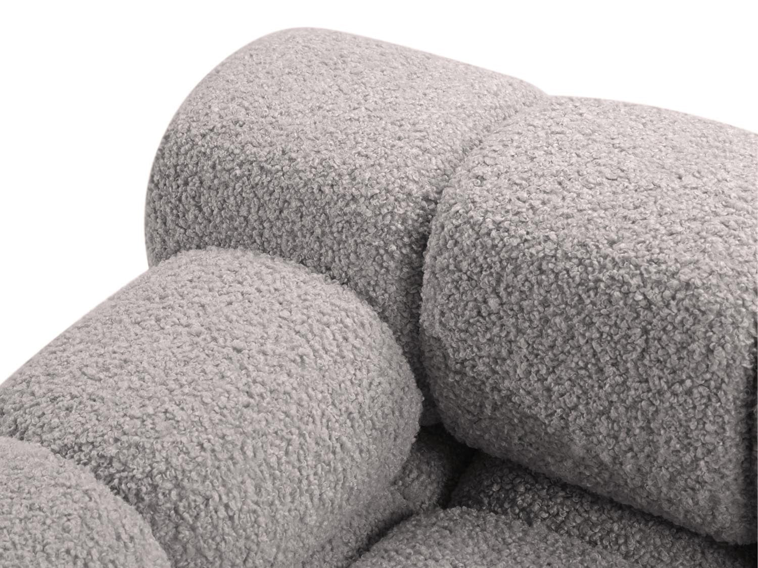 Bellis Boucle modulares Sofa 2 Sitzer 94cm in Light Grey präsentiert im Onlineshop von KAQTU Design AG. 3er Sofa ist von Micadoni